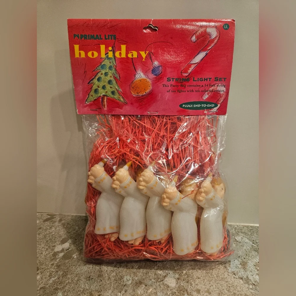 Vintage 1999 Angel Theme Primal Lite Holiday String Light Set